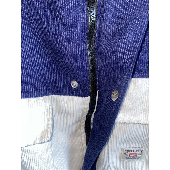 Corduroy Duality Jacket Streetwear Colorblock 90s Y2k Oversize Baggy Zip - Picture 4 of 9